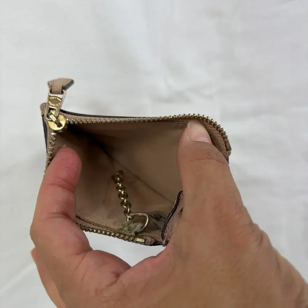 Coach Crossgrain leather Coin Wallet style # L1783, peach color? Classic, casual